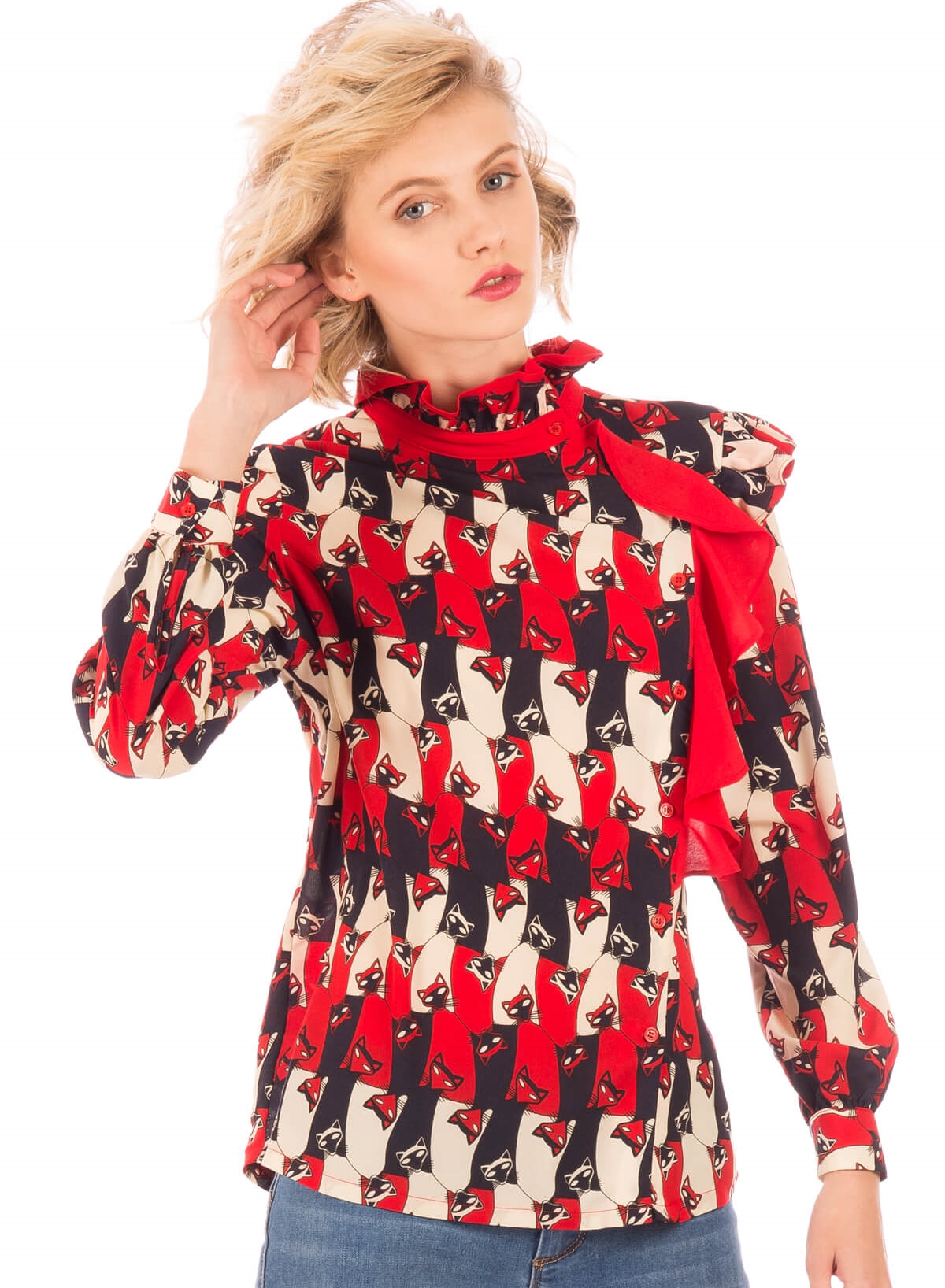 Blusa print gatos da Minueto para mulher
