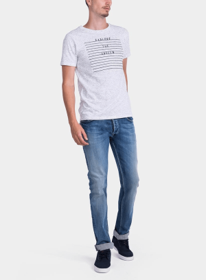 Frente das calças de ganga John slim da Tiffosi para homem