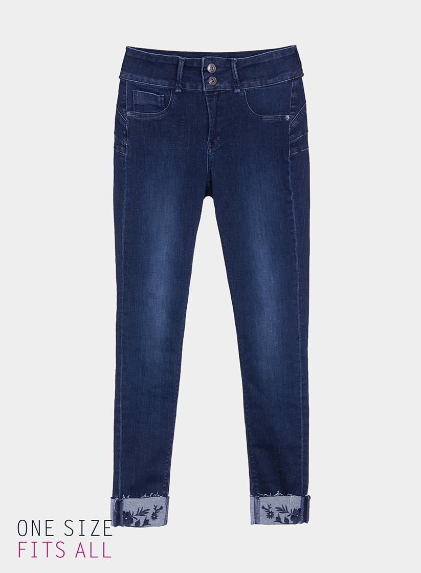 Calças de ganga onesize_double Up Skinny da Tiffosi