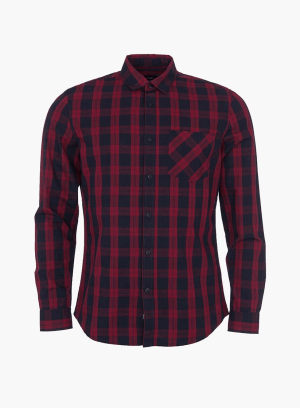Camisa regular fit xadrez vermelho para homem da Tiffosi