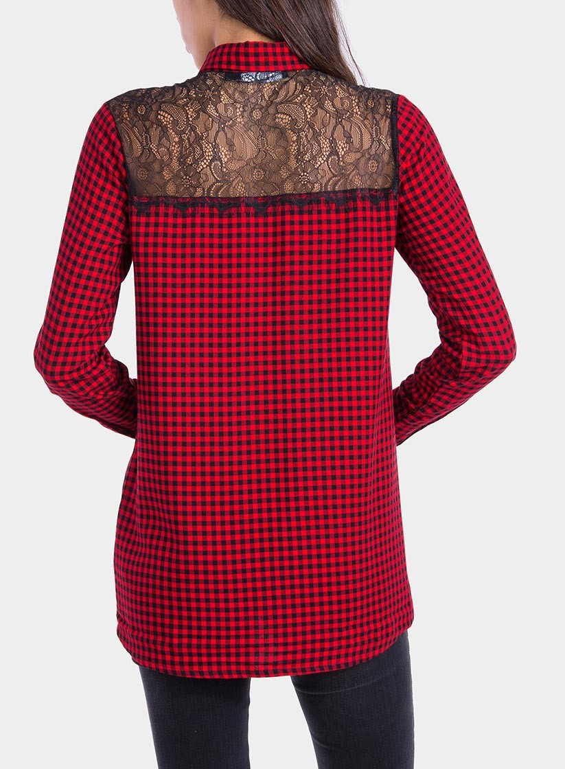 Costas de camisa de xadrez de Tiffosi