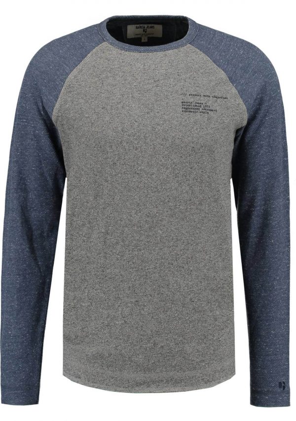 sweatshirt bicolor da Garcia Jeans em azul e cinza para homem