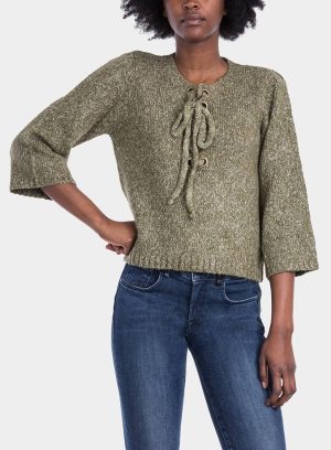 Frente de camisola manga larga com ilhós para mulher da Tiffosi