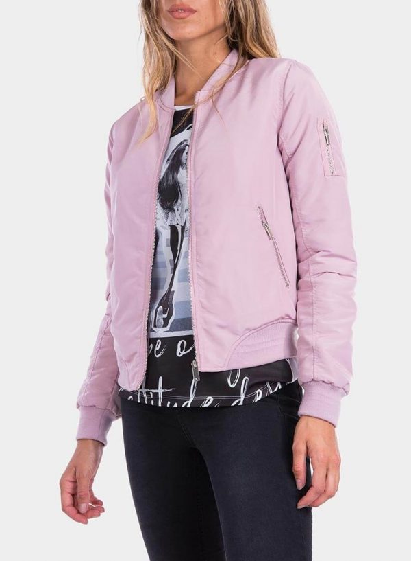 Casaco bomber fecho na manga rosa da Tiffosi