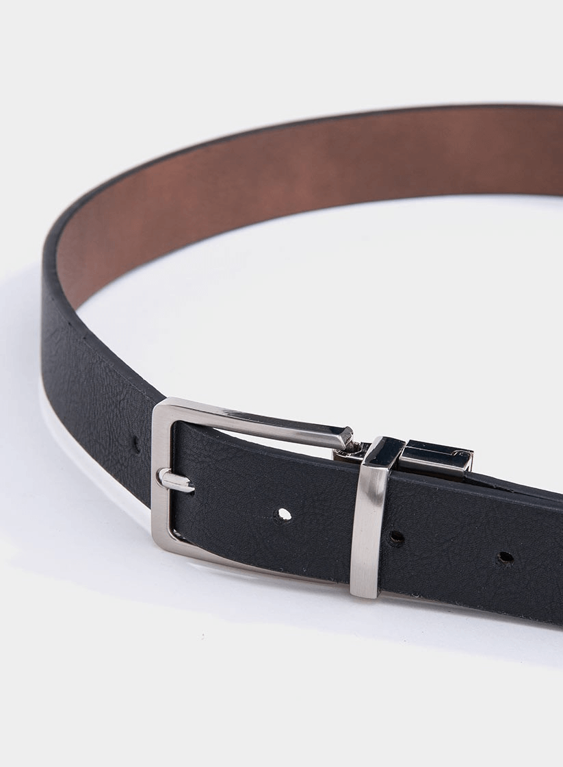 Cinto reversível preto e castanho para homem da Tiffosi