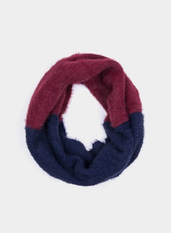 Gola bicolor azul/bordô da mulher da Tiffosi
