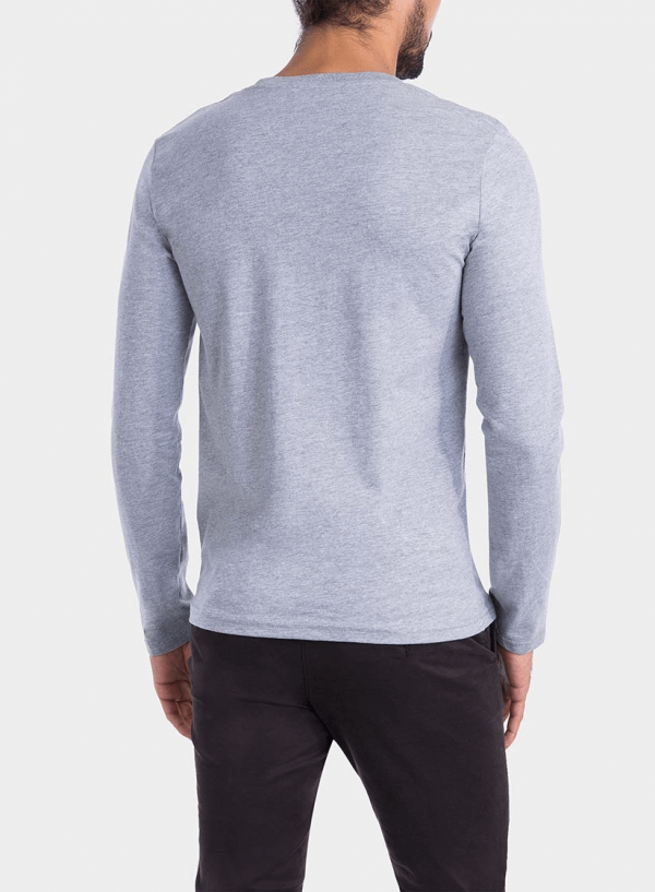 Costas de t-Shirt cinza claro com impressão para homem da Tiffosi