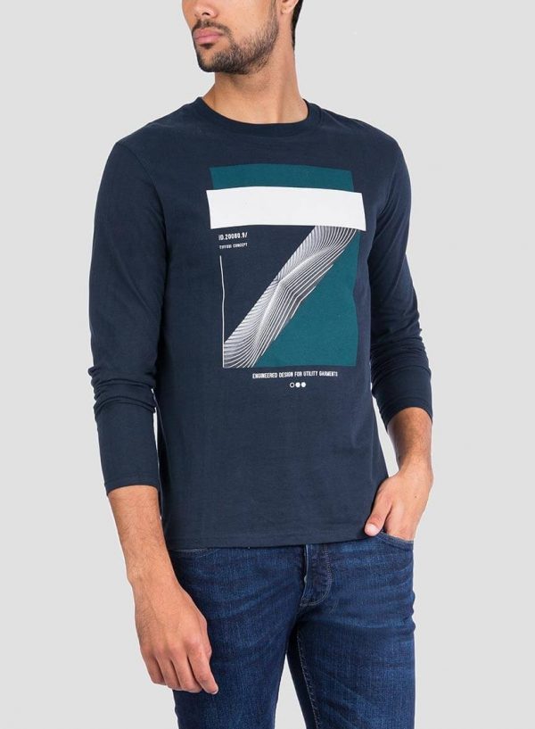T-shirt com estampado geométrico para homem da Tiffosi