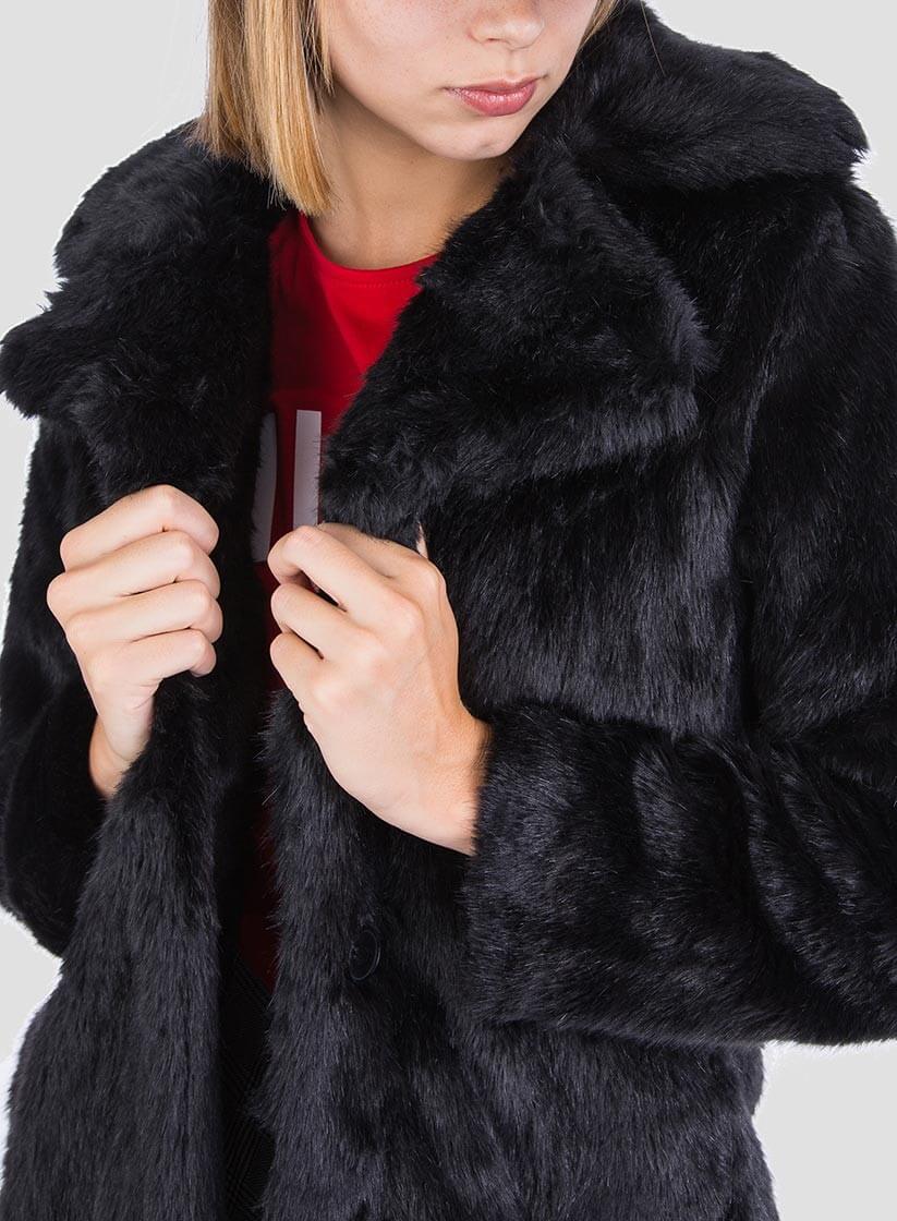 Casaco comprido de pelo para mulher da Tiffosi