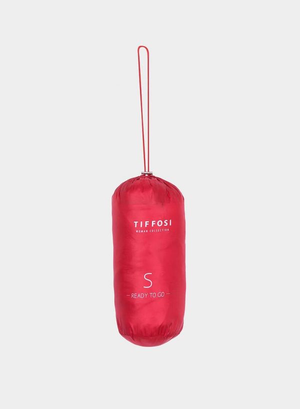 Casaco acolchoado vermelho com bolsa para mulher da Tiffosi