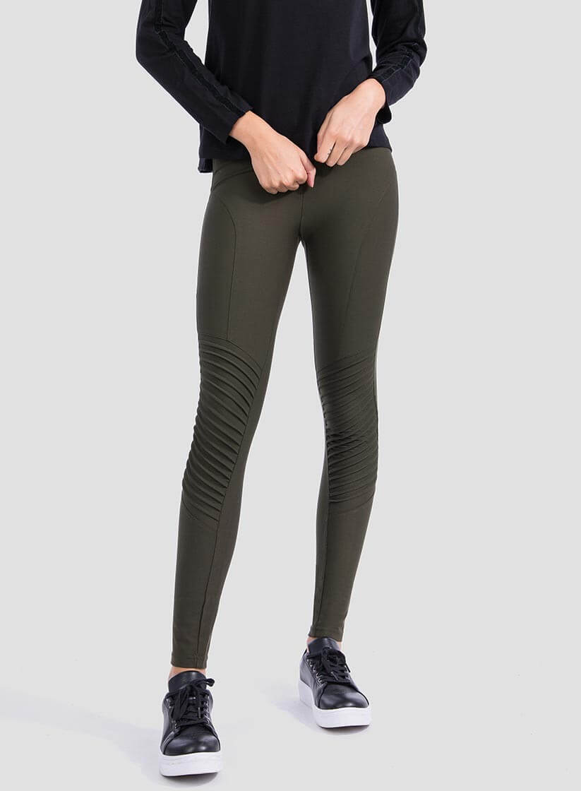 Legging biker verde da Tiffosi