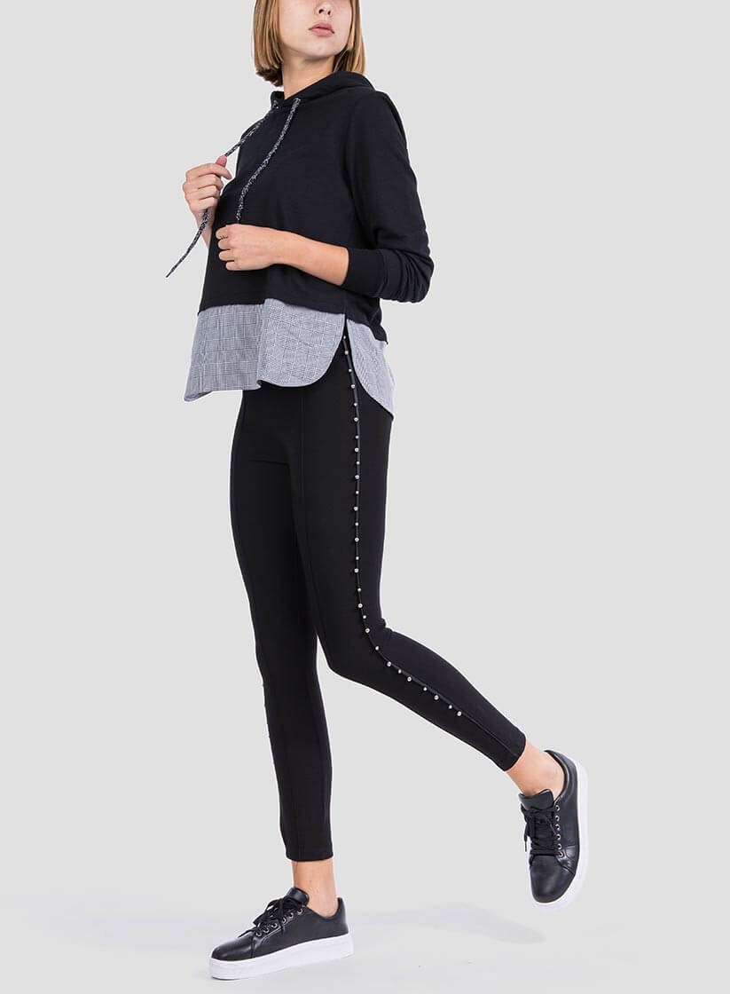 Legging aplicações laterais da Tiffosi