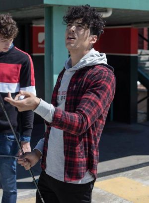 Camisa xadrez com capuz amovível para homem da Tiffosi