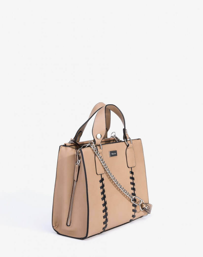 Lateral da city bag com alça para mulher da Vilanova
