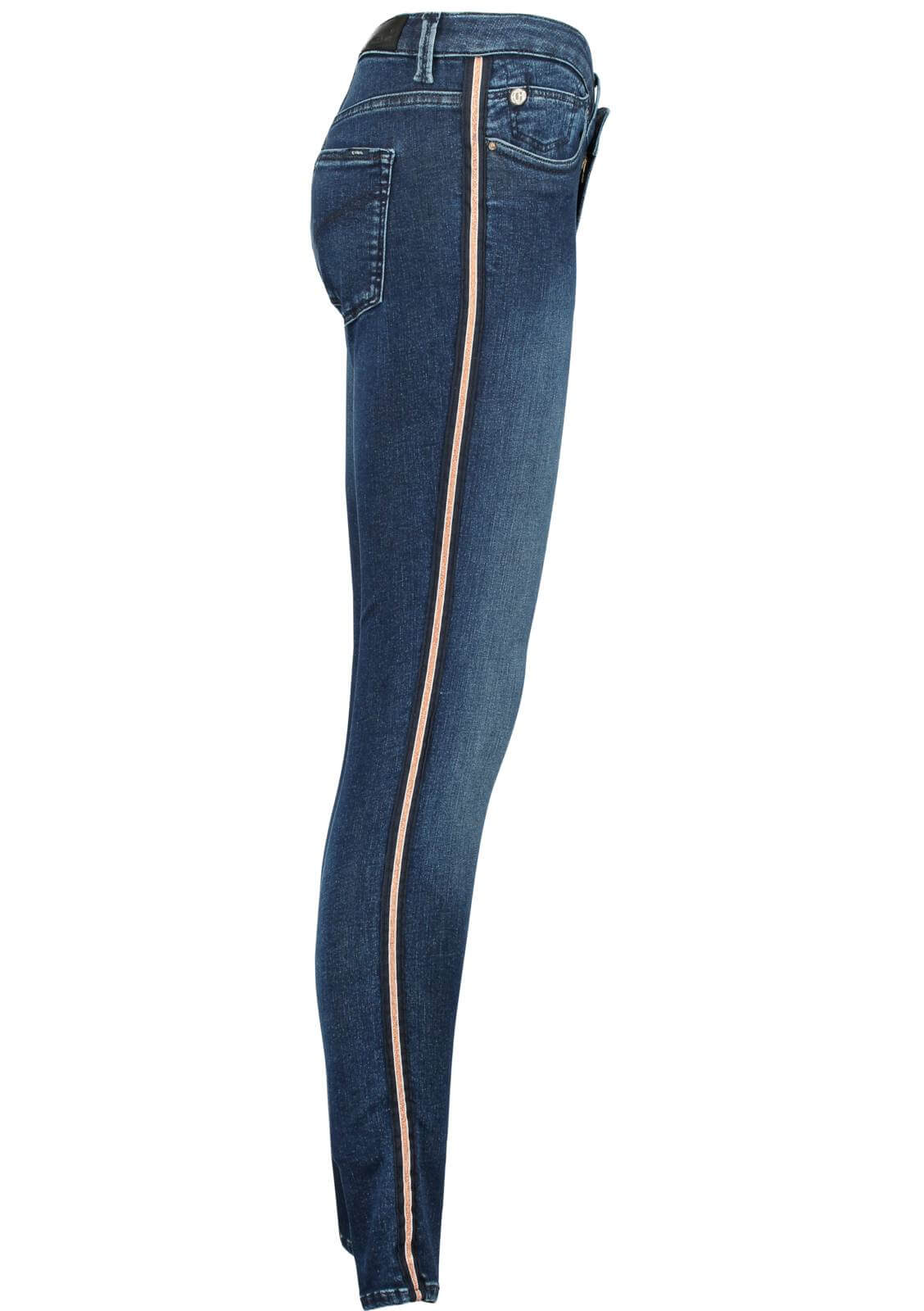 Calça de ganga com lista lateral para mulher da Garcia Jeans