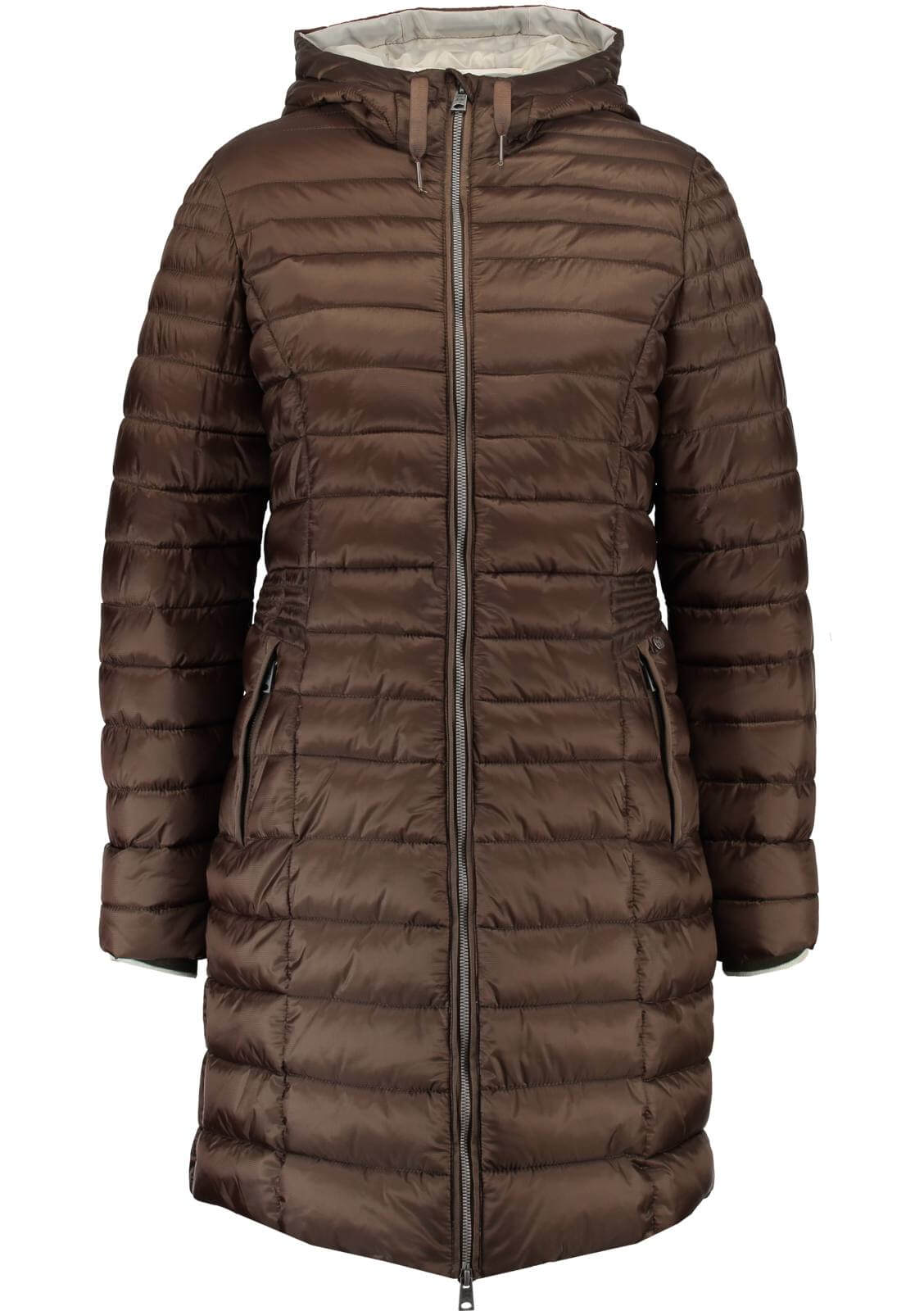 Casaco comprido bronze acolchoado para mulher da Garcia Jeans