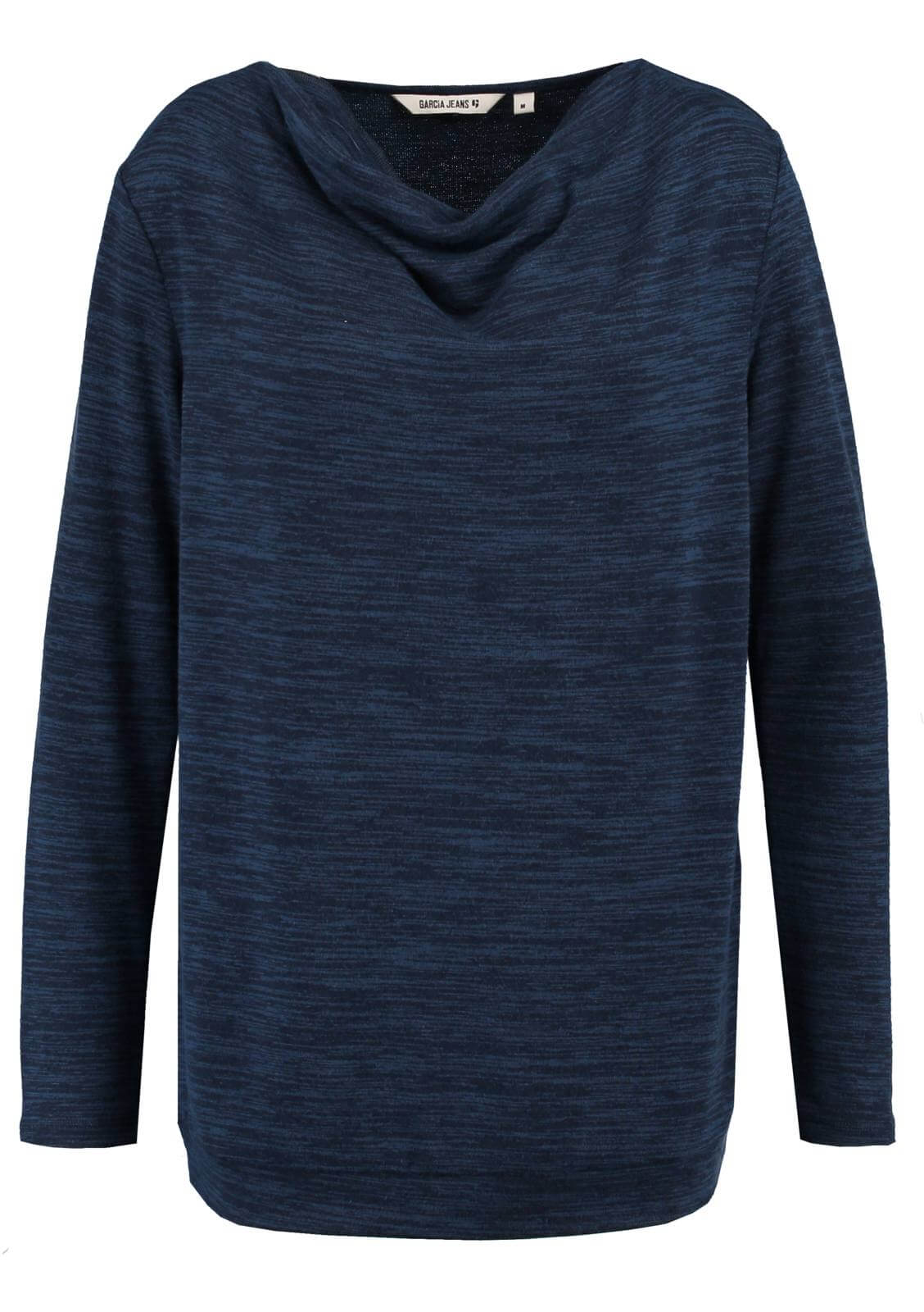 Camisola decote à barco azul para mulher da Garcia Jeans