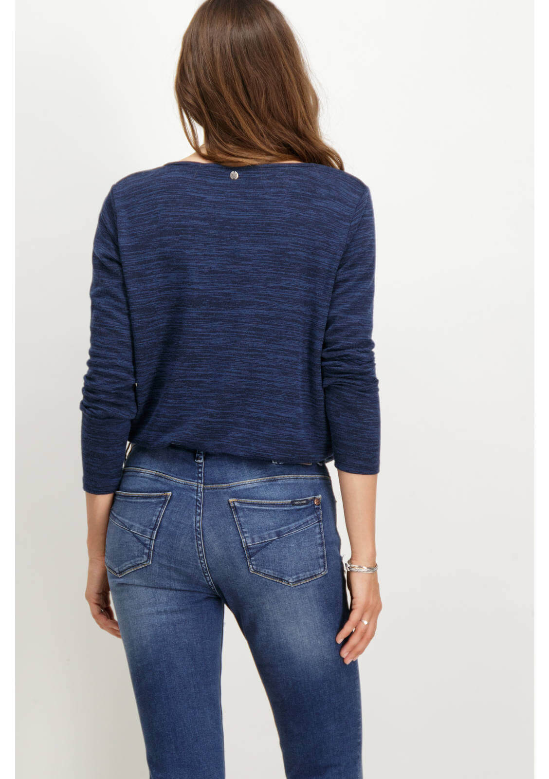 Camisola decote à barco azul para mulher da Garcia Jeans