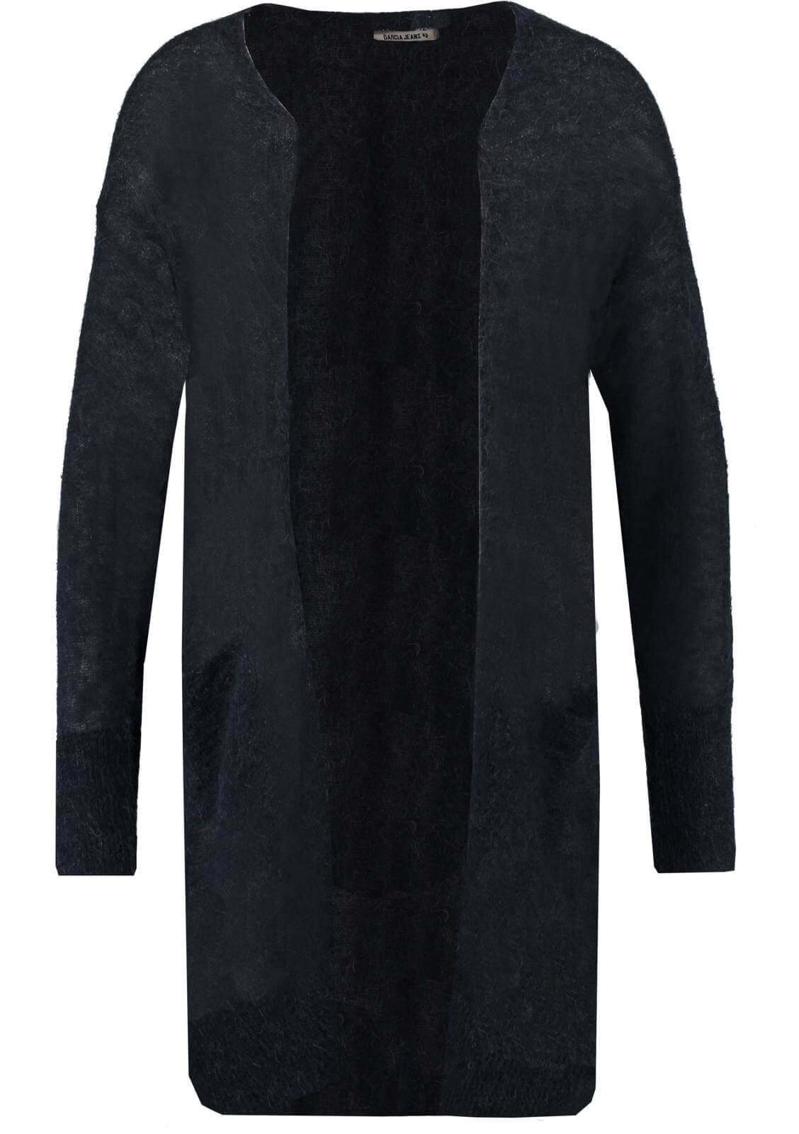 Casaco azul escuro malha alpaca para mulher da Garcia Jeans