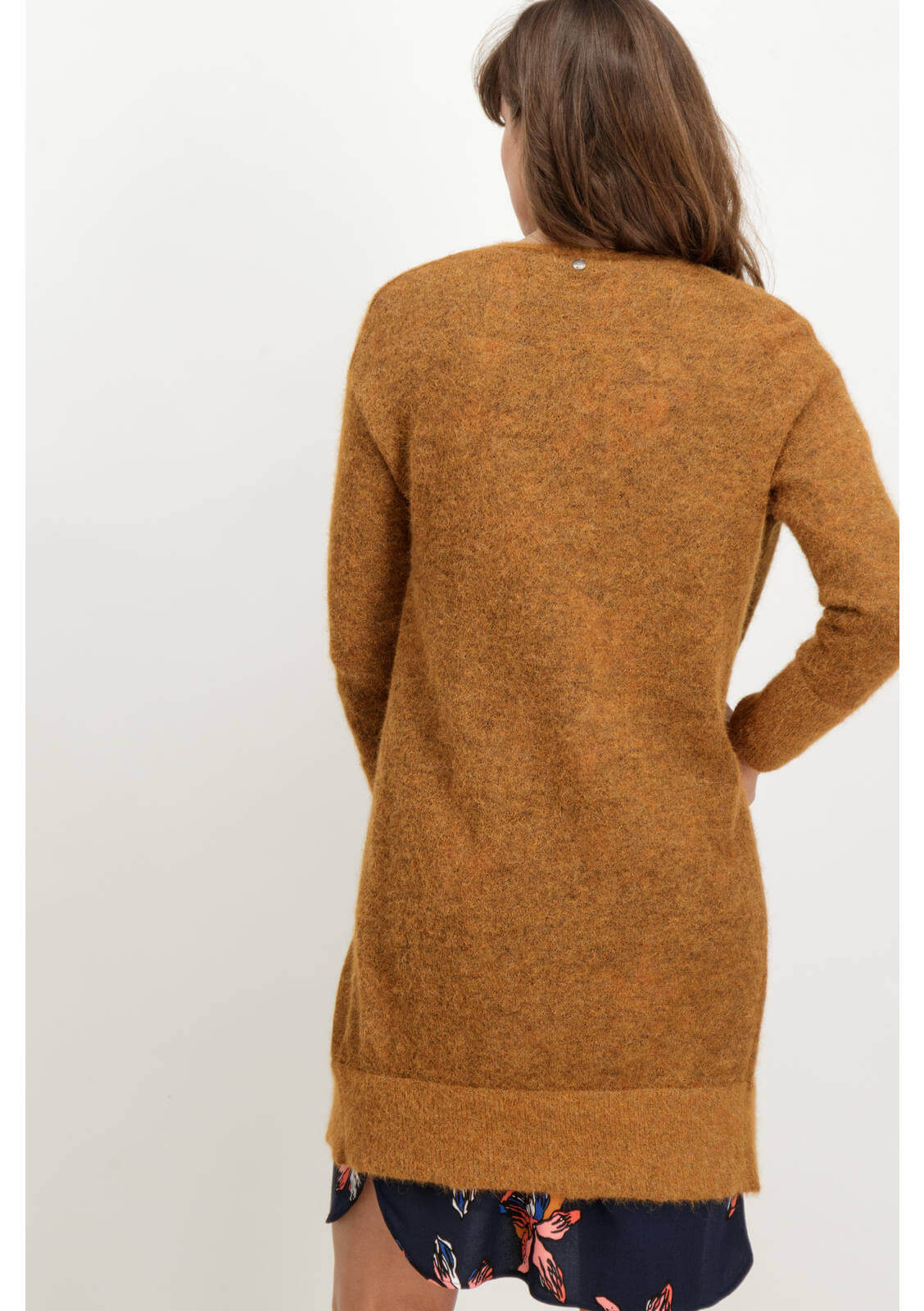 Casaco camel malha alpaca para mulher da Garcia Jeans