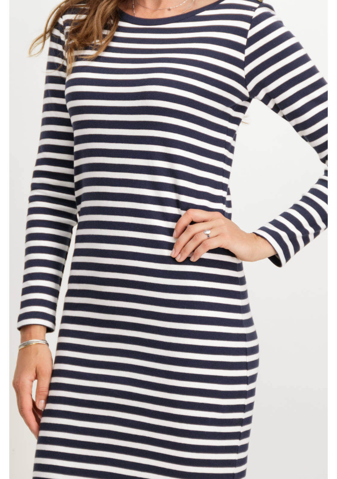 Vestido da malha com riscas para mulher da Garcia Jeans