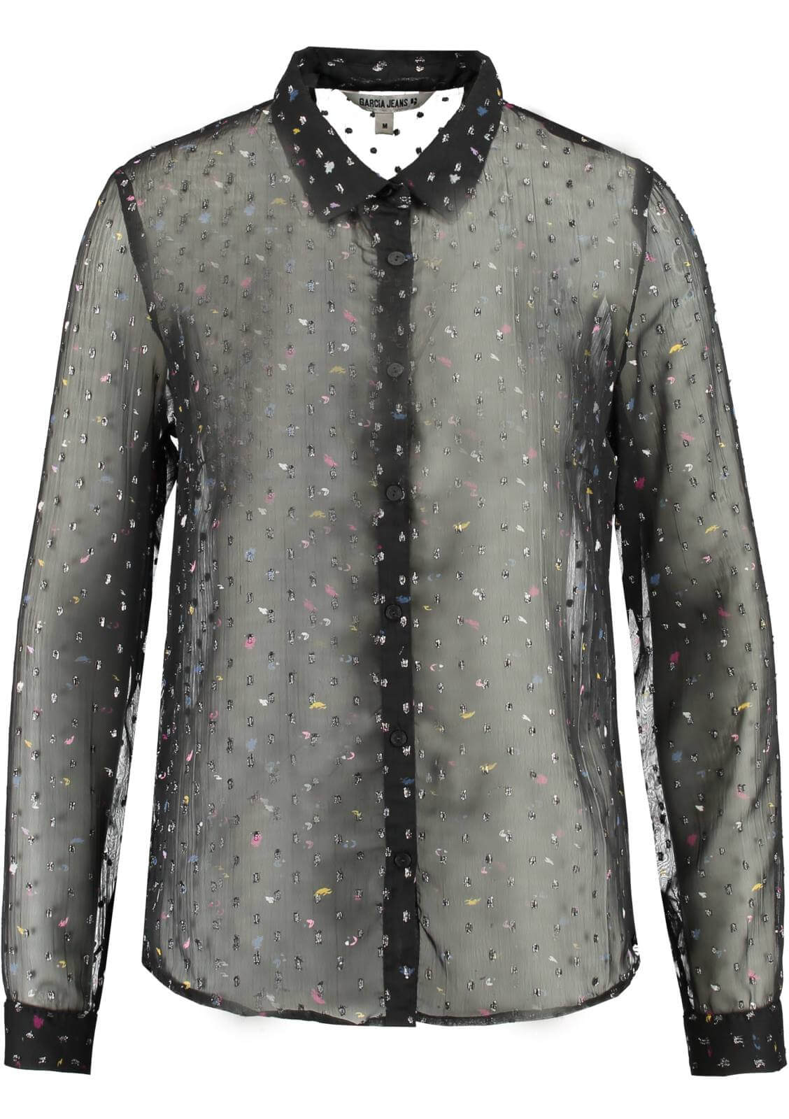 Blusa preta com enfeite para mulher da Garcia Jeans