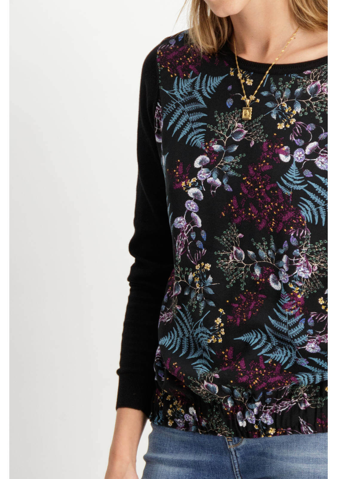 Camisola com print floral na frente para mulher da Garcia Jeans