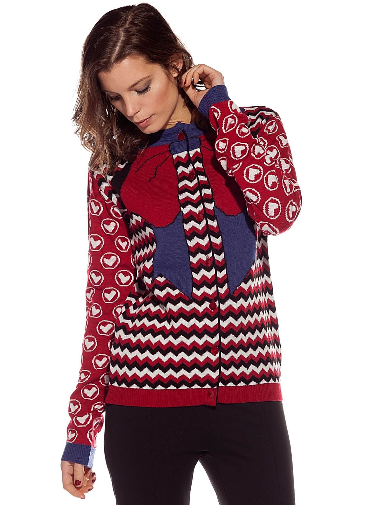 Casaco de malha com mix de prints para mulher da Rosalita McGee