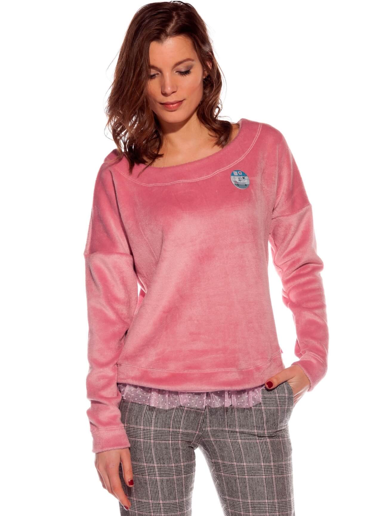 Camisola de malha de pelo rosa da Rosalita McGee
