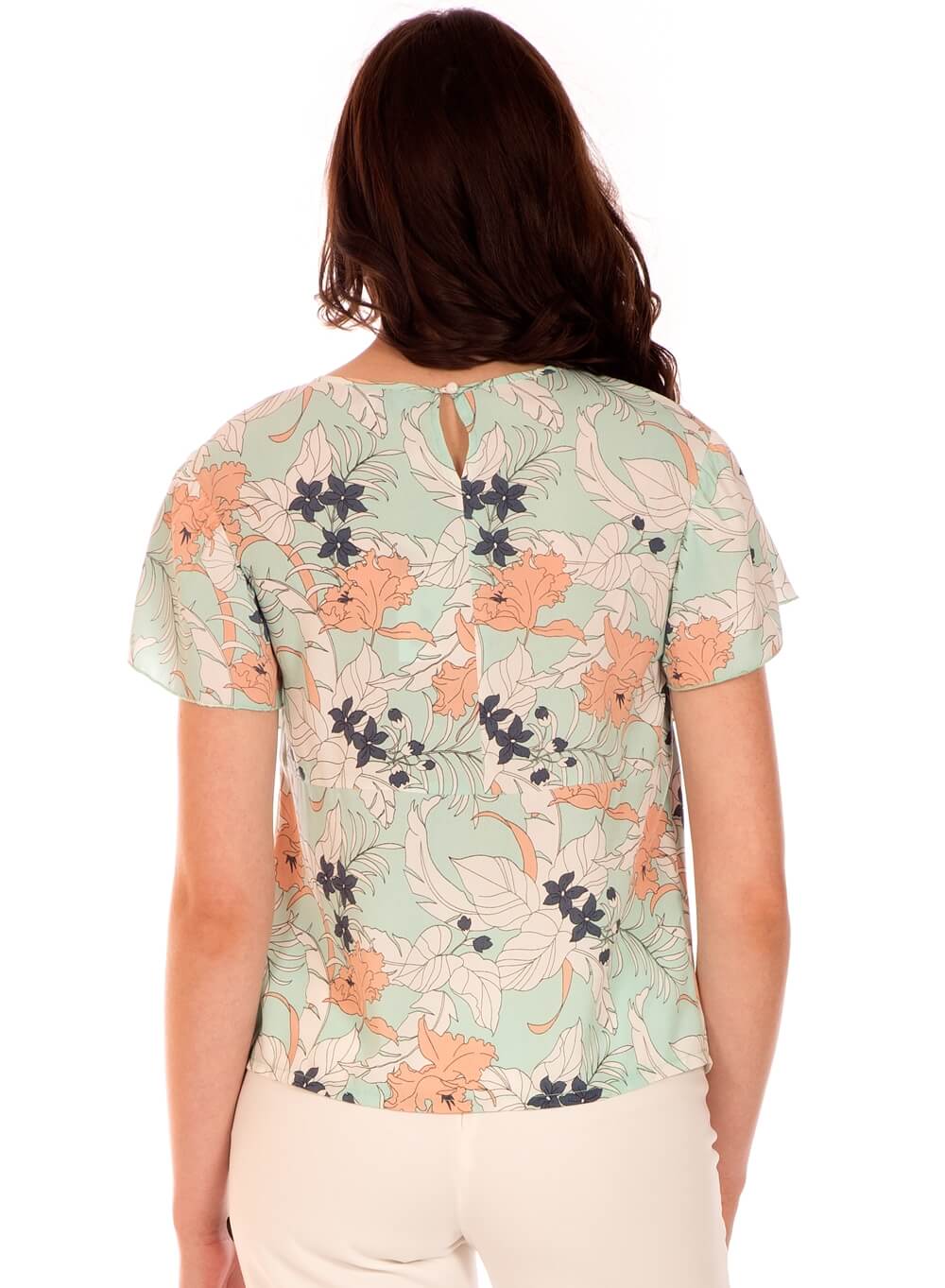 Tope print floral com folho da Minueto
