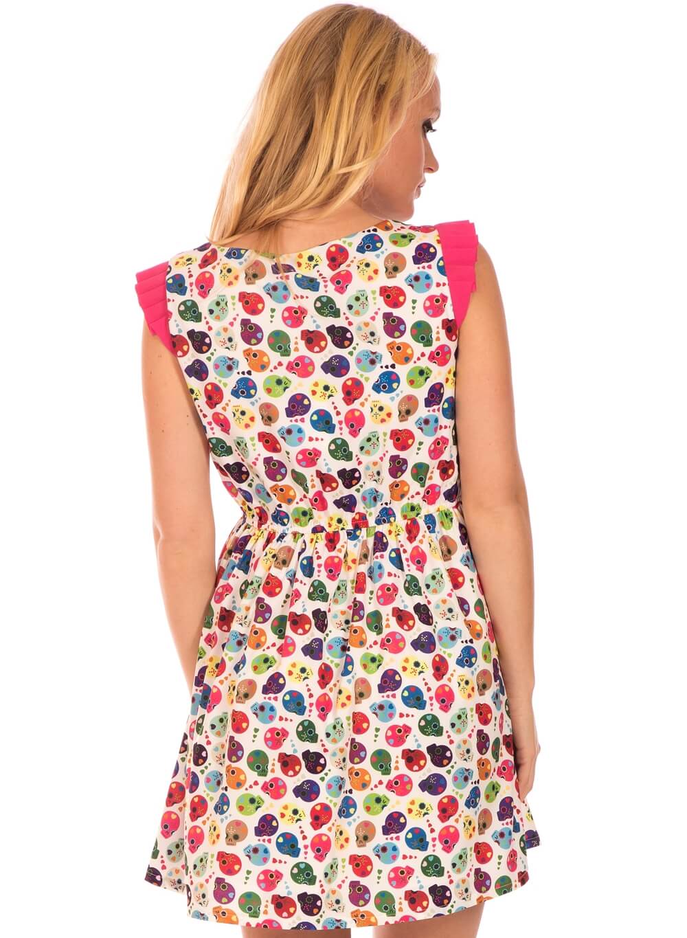 Vestido com print caveiras da Minueto