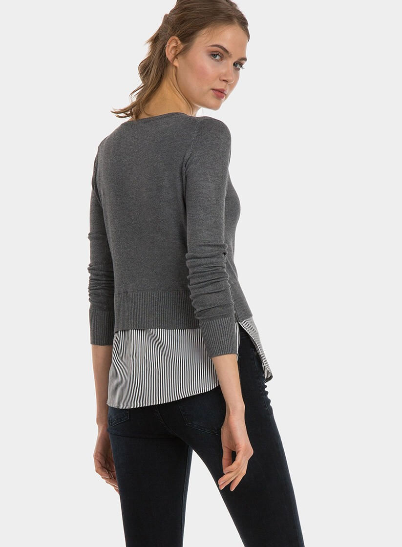 Camisola cinza combinada para mulher da Tiffosi
