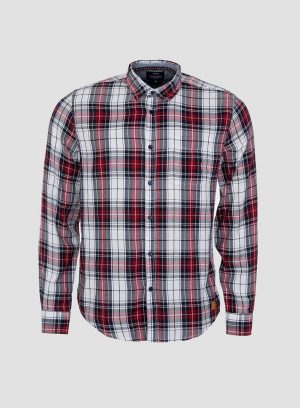 Camisa regular fit de xadrez para homem da Tiffosi