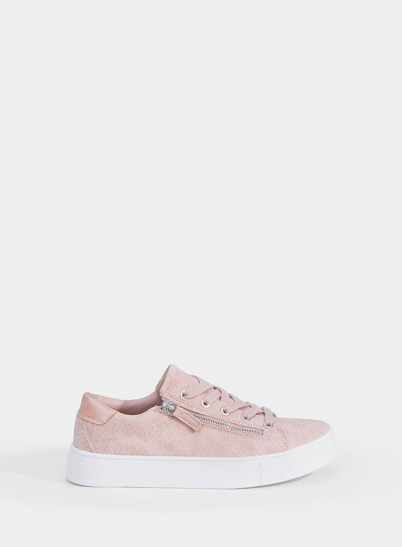 Sapatilhas rosa com fecho metálico da Tiffosi