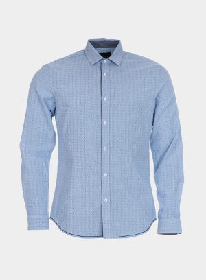 Camisa slim fit micro estampado para homem da Tiffosi