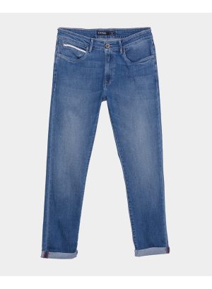 10028321_C1032_2 Calças de ganga Leo comfort fit para homem da Tiffosi