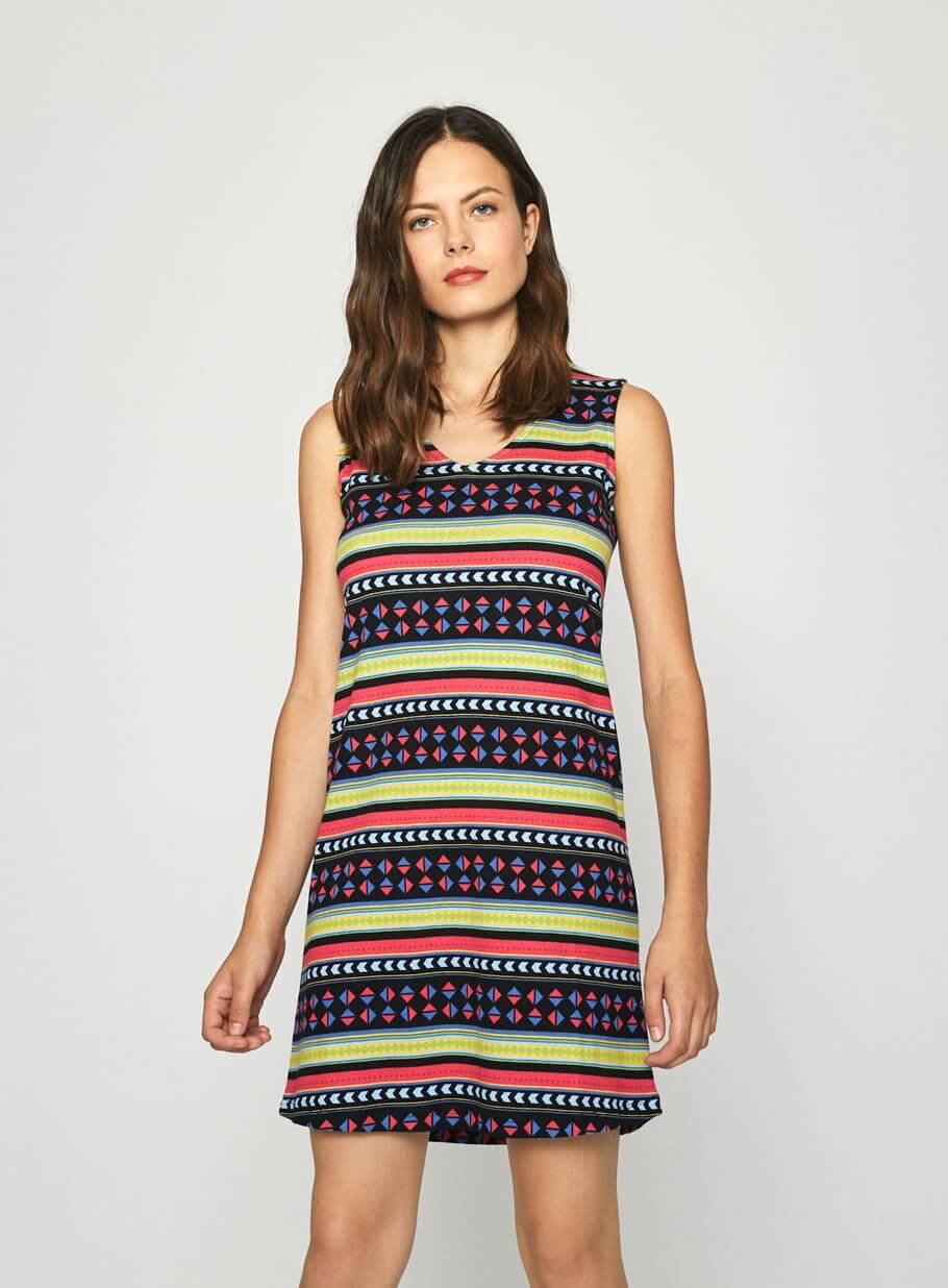 Vestido em malha da cavas da Surkana
