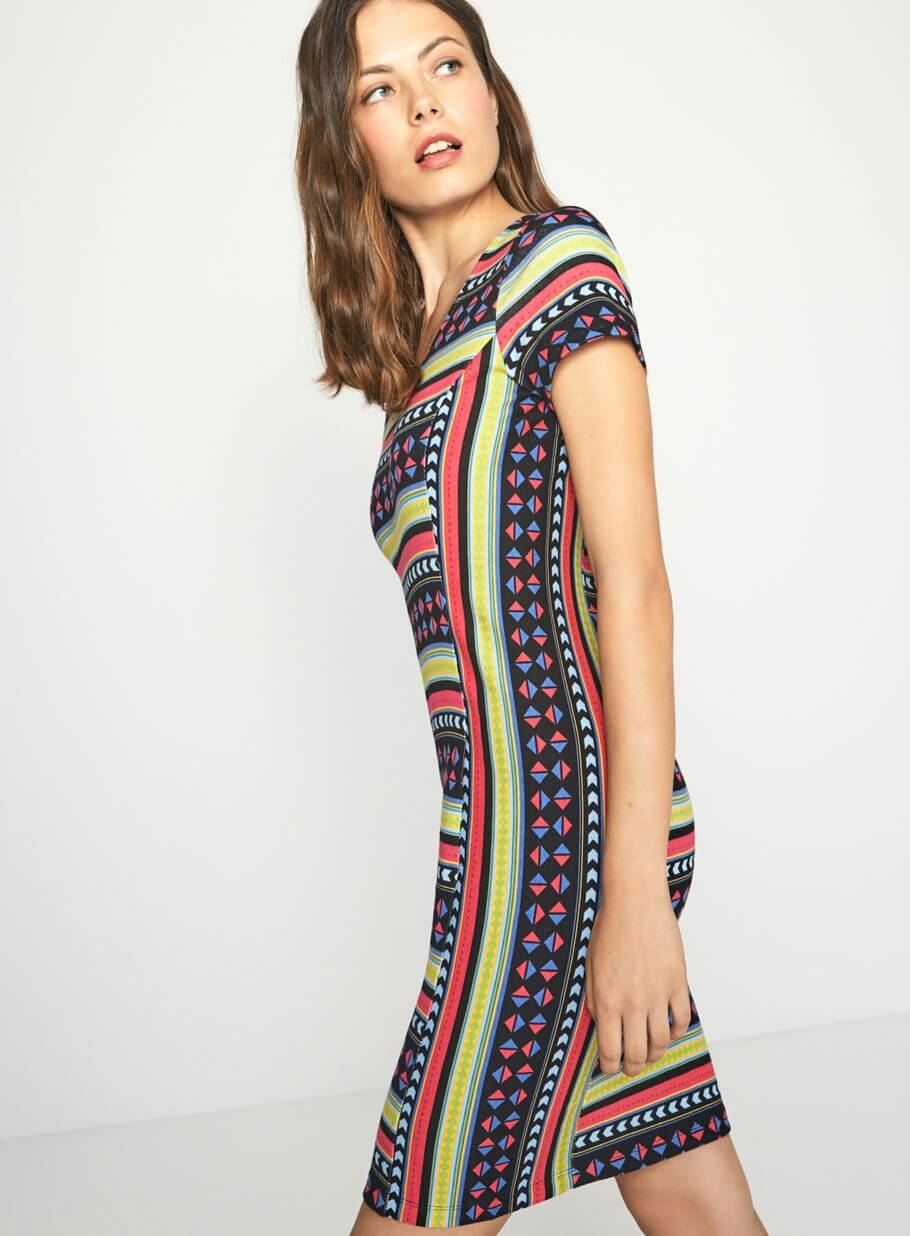 Vestido de malha manga curta da Surkana