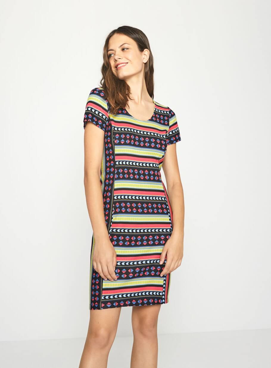 Vestido de malha manga curta da Surkana