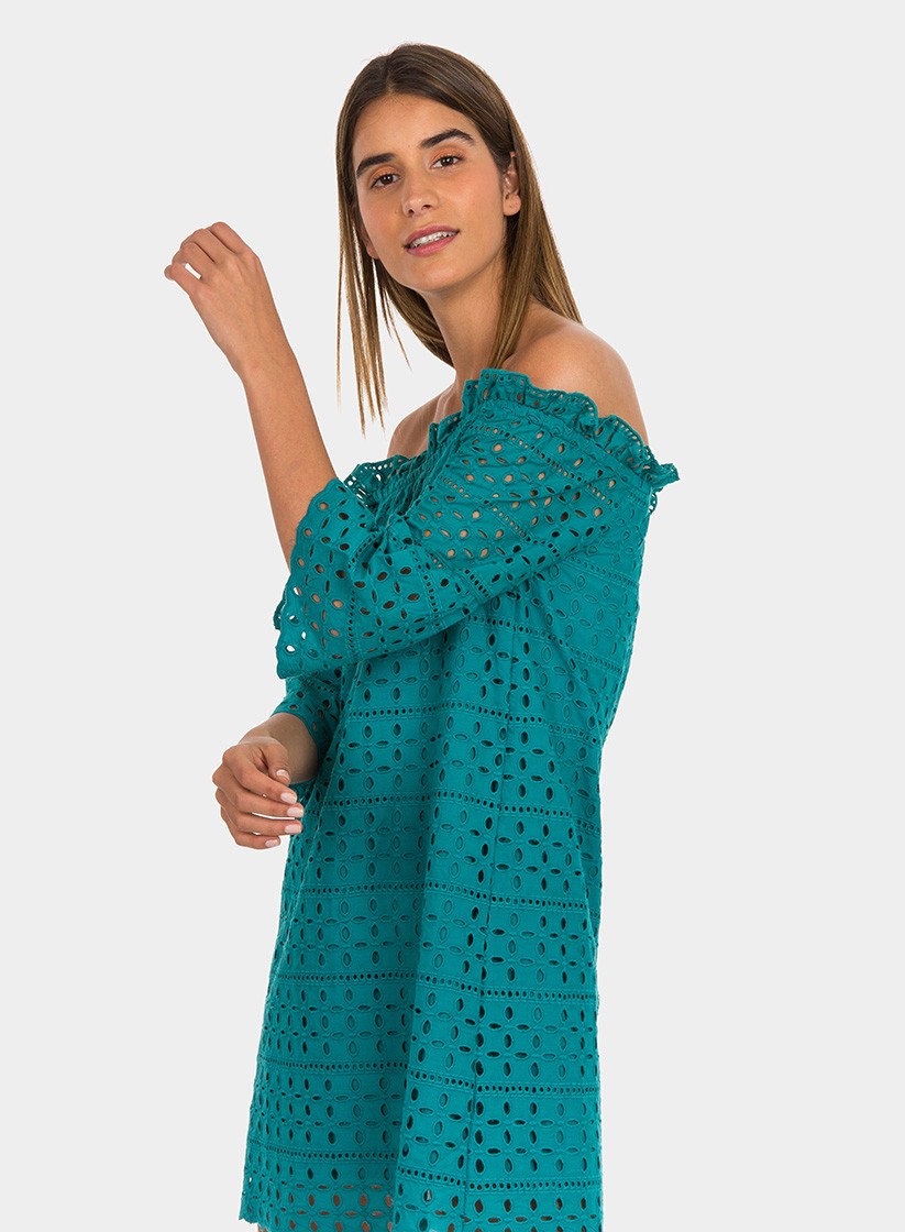 Vestido com ombros descobertos da Tiffosi