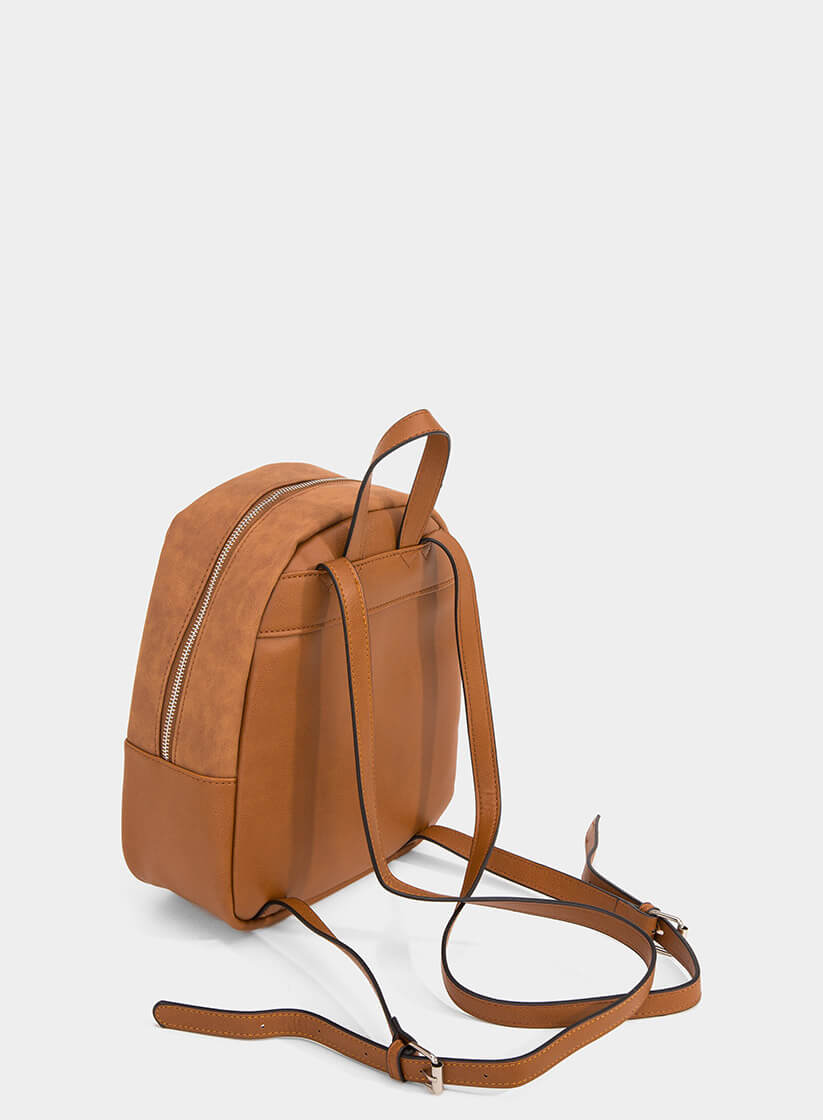 Mochila camel com fecho para mulher da Tiffosi