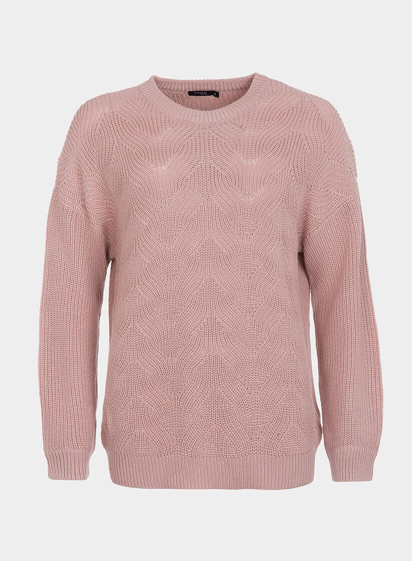 Camisola rosa com três botões na costa para mulher da Tiffosi