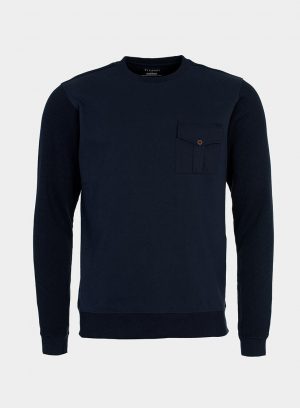 Sweatshirt azul combinada com bolso para homem da Tiffosi