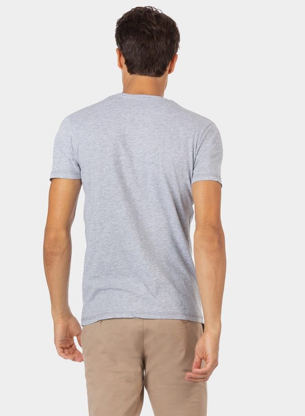 T-shirt cinza com inscrição camuflada para homem da Tiffosi