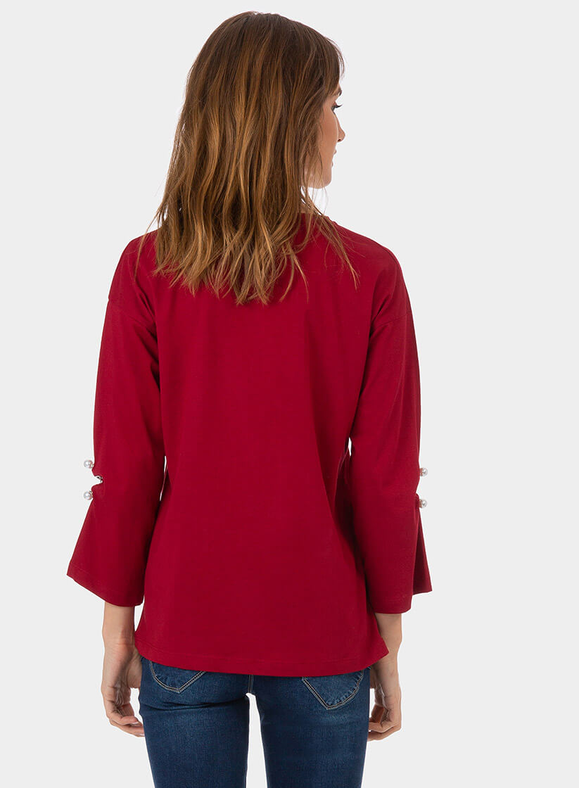 Camisola bordo com letras para mulher da Tiffosi