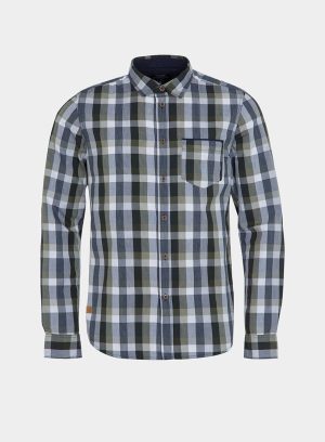 Camisa regular fit xadrez verde para homem da Tiffosi