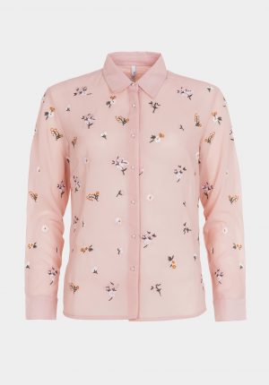 10030323_601_1 Camisa rosa com flores bordadas para mulher da Tiffosi