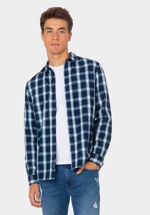 Camisa regular fit em xadrez para homem da Tiffosi