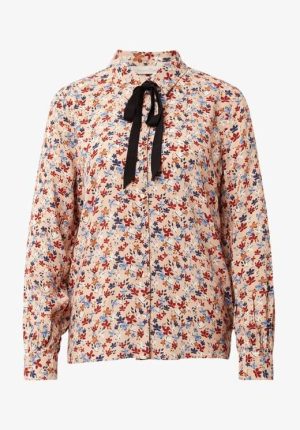 1014121_19748_7 Camiseiro estampado com laço na gola para mulher da Tom Tailor