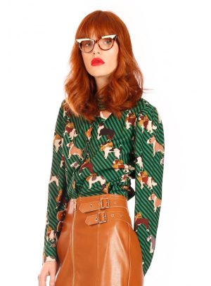 192079-2 Camiseiro com print cães para mulher da Minueto